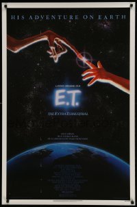 4g261 E.T. THE EXTRA TERRESTRIAL studio style 1sh 1982 Drew Barrymore, Steven Spielberg, Alvin art!