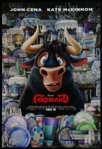 4g291 FERDINAND style B advance DS 1sh 2017 John Cena voices title role, image of bull in china shop