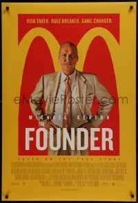 4g312 FOUNDER DS 1sh 2016 Keaton as McDonald's founder Ray Kroc, he took someone else's idea!