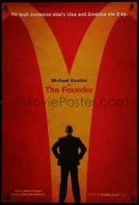 4g313 FOUNDER teaser DS 1sh 2016 Keaton as McDonald's founder Ray Kroc, he took someone else's idea!
