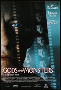 4g336 GODS & MONSTERS 1sh 1998 James Whale biography, cool close up of Ian McKellen!
