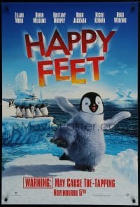 4g373 HAPPY FEET teaser DS 1sh 2006 George Miller CGI animated penguin adventure cartoon!