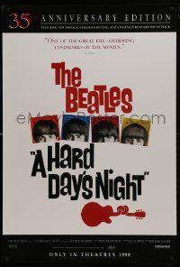 4g374 HARD DAY'S NIGHT advance 1sh R1999 The Beatles in their first film, rock & roll classic!
