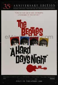 4g375 HARD DAY'S NIGHT advance DS 1sh R1999 The Beatles in their first film, rock & roll classic!