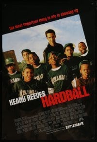4g377 HARDBALL advance DS 1sh 2001 Keanu Reeves teaches inner-city kids baseball, Diane Lane!