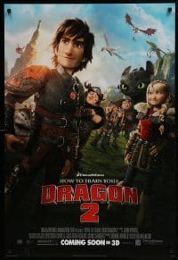 4g411 HOW TO TRAIN YOUR DRAGON 2 style H int'l advance DS 1sh 2013 cool image from CGI fantasy!
