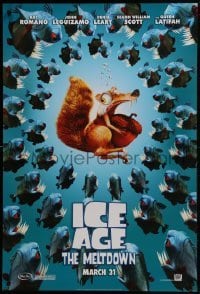 4g428 ICE AGE: THE MELTDOWN style A advance 1sh 2006 cgi sequel, wacky image of squirrel & piranhas!