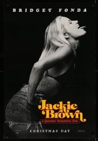 4g462 JACKIE BROWN teaser 1sh 1997 Quentin Tarantino, profile portrait of sexy Bridget Fonda!