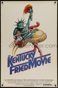 4g489 KENTUCKY FRIED MOVIE 1sh 1977 John Landis directed comedy, wacky tennis shoe art!
