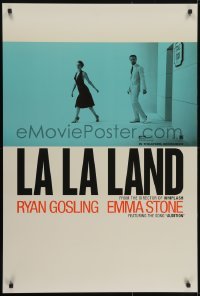 4g508 LA LA LAND teaser DS 1sh 2016 great image of Ryan Gosling & Emma Stone leaving stage door!