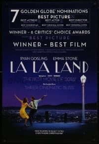 4g507 LA LA LAND DS 1sh 2016 Ryan Gosling, Emma Stone, 7 Golden Globe Nominations!