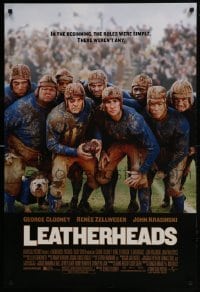 4g531 LEATHERHEADS DS 1sh 2008 great image of George Clooney & wacky football team!