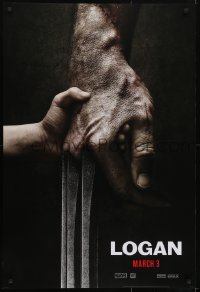 4g555 LOGAN style A revised teaser DS 1sh 2017 Jackman in the title role as Wolverine, claws out!