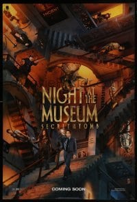 4g656 NIGHT AT THE MUSEUM: SECRET OF THE TOMB style A int'l teaser DS 1sh 2014 cool Escher parody!