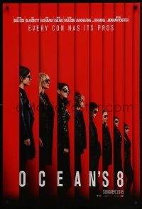 4g663 OCEAN'S 8 teaser DS 1sh 2018 Bullock, Blanchett, Hathaway, Kaling, Paulson, Rihanna, Damon!
