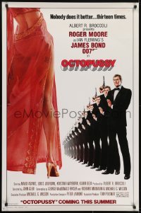 4g665 OCTOPUSSY style A advance 1sh 1983 art of sexy Maud Adams & Roger Moore as James Bond by Goozee!