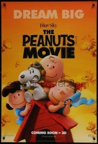 4g684 PEANUTS MOVIE style N int'l teaser DS 1sh 2015 image of Charlie Brown, Snoopy & the gang!