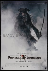 4g703 PIRATES OF THE CARIBBEAN: AT WORLD'S END advance DS 1sh 2007 Depp as Captain Jack!