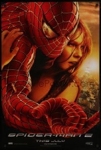 4g829 SPIDER-MAN 2 int'l teaser DS 1sh 2004 image of Tobey Maguire & Kirsten Dunst, Sacrifice!
