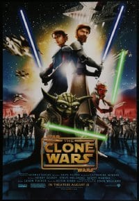 4g860 STAR WARS: THE CLONE WARS advance DS 1sh 2008 Anakin Skywalker, Yoda, & Obi-Wan Kenobi!
