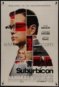 4g870 SUBURBICON advance DS 1sh 2017 Matt Damon, Julianne Moore, Noah Jupe, Isaac, top cast montage!