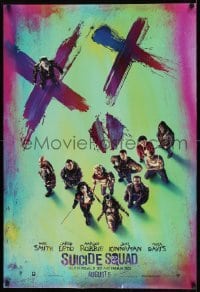 4g873 SUICIDE SQUAD teaser DS 1sh 2016 Smith, Leto as the Joker, Robbie, Kinnaman, cool cast image!