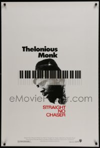 4g889 THELONIOUS MONK: STRAIGHT, NO CHASER 1sh 1989 Clint Eastwood produced jazz bio!