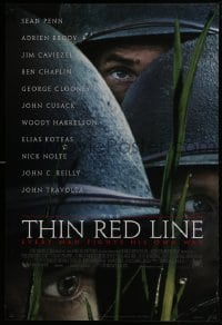 4g891 THIN RED LINE style A int'l 1sh 1998 Sean Penn, Woody Harrelson & Jim Caviezel in WWII!