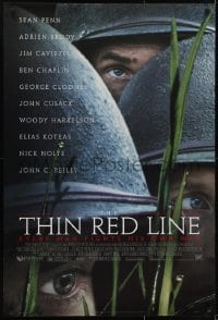4g892 THIN RED LINE style B DS 1sh 1998 Sean Penn, Woody Harrelson & Jim Caviezel in WWII!