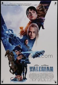 4g937 VALERIAN & THE CITY OF A THOUSAND PLANETS advance DS 1sh 2017 Luc Besson, image of top cast!