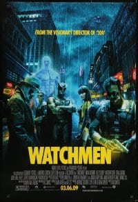 4g958 WATCHMEN advance DS 1sh 2009 Zack Snyder, Billy Crudup, Jackie Earle Haley & Malin Akerman!