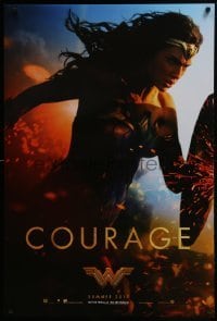 4g977 WONDER WOMAN teaser DS 1sh 2017 sexiest Gal Gadot in title role/Diana Prince, Courage!