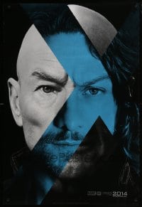 4g993 X-MEN: DAYS OF FUTURE PAST style A teaser DS 1sh 2014 combined faces of Stewart & McAvoy!