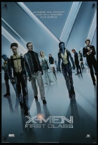 4g995 X-MEN: FIRST CLASS style E int'l teaser DS 1sh 2011 James McAvoy, Bacon, Marvel sci-fi!