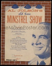 4h495 AL JOLSON songbook 1952 his Old Time Minstrel Show, how to produce & write your own!
