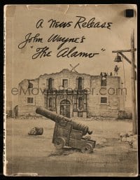 4h496 ALAMO softcover book 1960 A News Release, the illustrated story of the John Wayne movie!