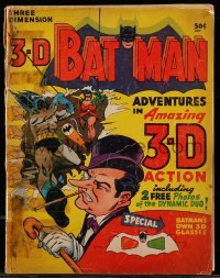 4h504 BATMAN softcover book 1966 adventures in amazing 3-D action, includes special 3D glasses!
