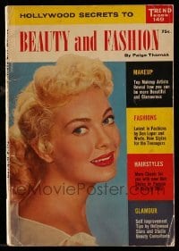 4h655 BEAUTY & FASHION magazine 1957 cover portrait of beautiful Lori Nelson by Peter Gowland!