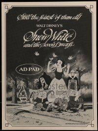 4h060 SNOW WHITE & THE SEVEN DWARFS pressbook ad pad R1987 Walt Disney cartoon fantasy classic!