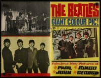 4j052 BEATLES 10x15 English commercial poster 1964 giant colour pic! John, Paul, George & Ringo!