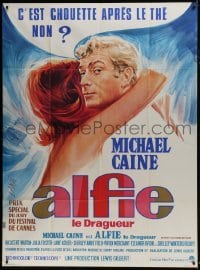 4j677 ALFIE French 1p 1966 completely different art of Michael Caine & sexy girl by Landi!