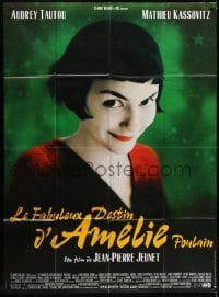 4j683 AMELIE French 1p 2001 Jean-Pierre Jeunet, great close up of Audrey Tautou by Laurent Lufroy!
