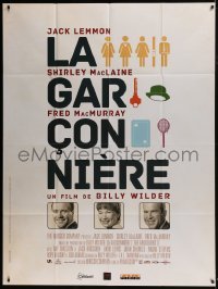 4j685 APARTMENT French 1p R2012 Billy Wilder, Jack Lemmon, Shirley MacLaine, cool different image!