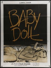 4j691 BABY DOLL French 1p R1970s Elia Kazan, classic image of sexy troubled teen Carroll Baker!