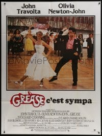4j791 GREASE French 1p 1978 John Travolta & Olivia Newton-John dancing in a most classic musical!