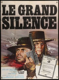 4j792 GREAT SILENCE French 1p 1969 art of cowboys Klaus Kinski & Trintignant by Thos & Ferracci!
