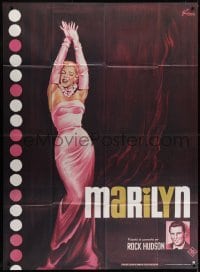 4j864 MARILYN French 1p R1982 sexy full-length art of young Monroe by Boris Grinsson!