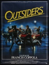4j900 OUTSIDERS French 1p 1982 Coppola, completely different art of gangs fighting by Trebern!