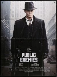 4j914 PUBLIC ENEMIES French 1p 2009 cool full portrait of Johnny Depp as John Dillinger!