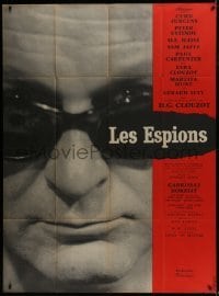 4j954 SPIES French 1p 1957 Henri-Georges Clouzot, different close up photo of Curt Jurgens!